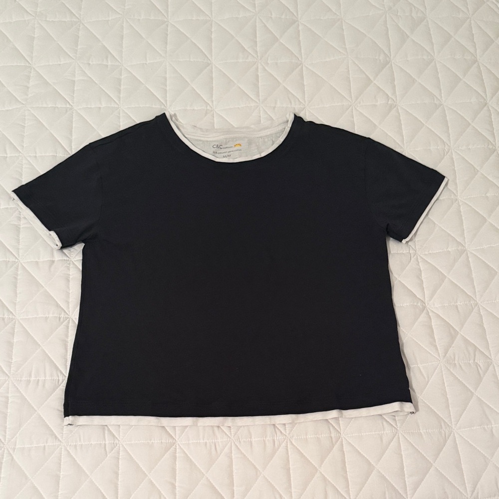 Black and White Short Sleeve T-Shirt
